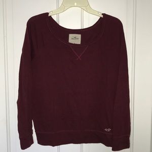 Burgundy Hollister long sleeve tee